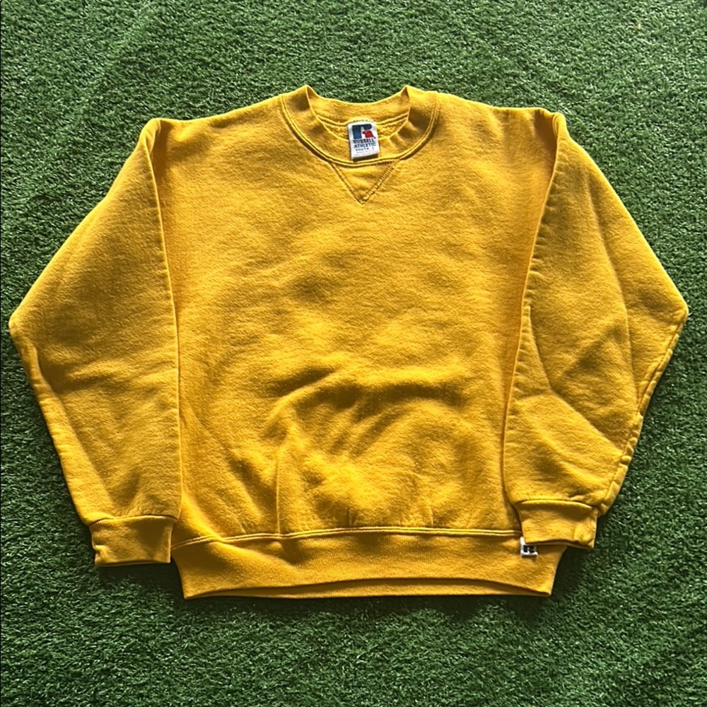 Russell Athletic Men's Yellow Sweatshirt
